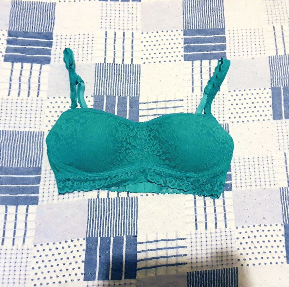 Turquoise Lace Padded Bralette